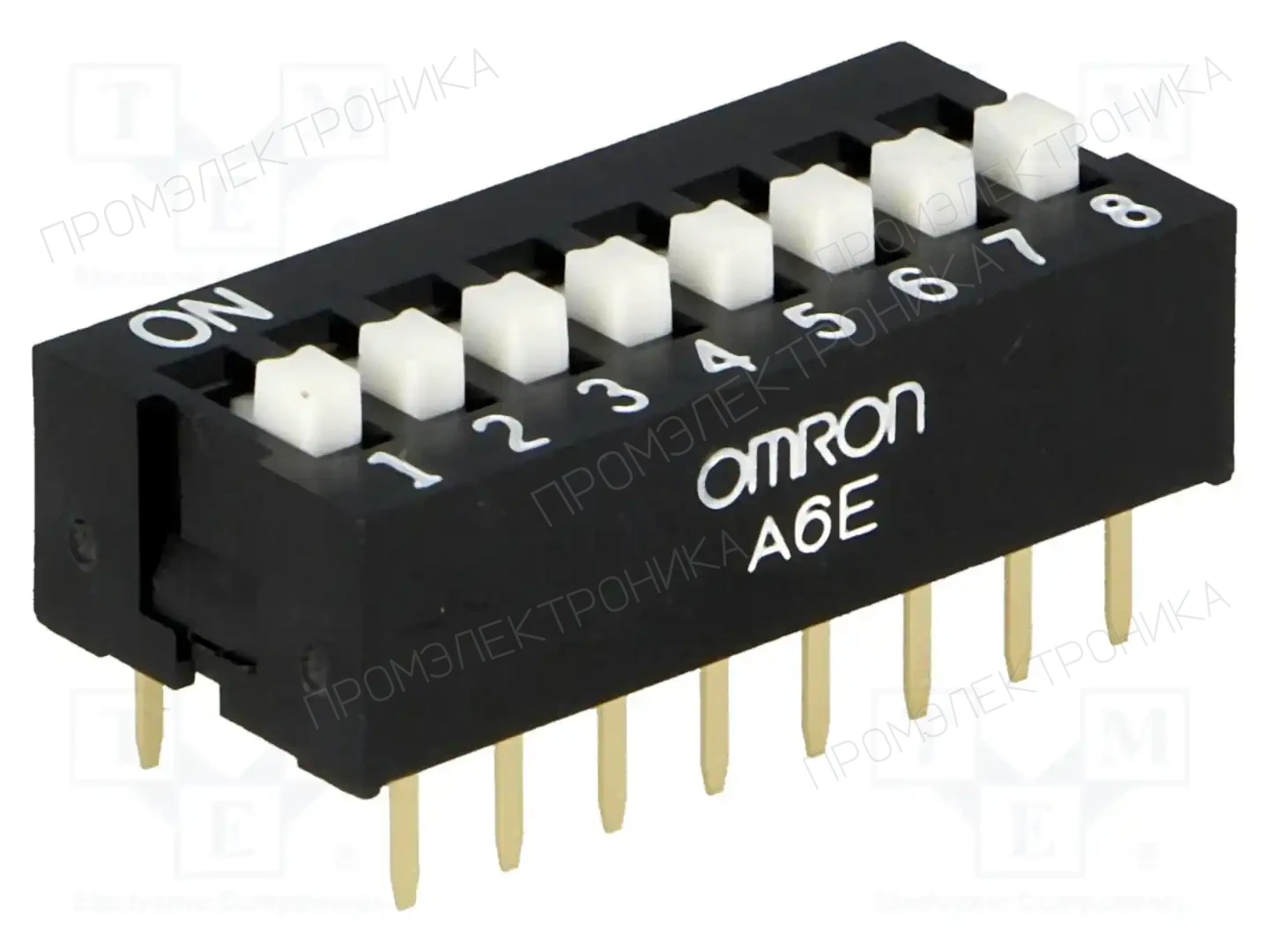 OMRON Electronic Components A6E-8104-N — Переключатели типа Dip-Switch