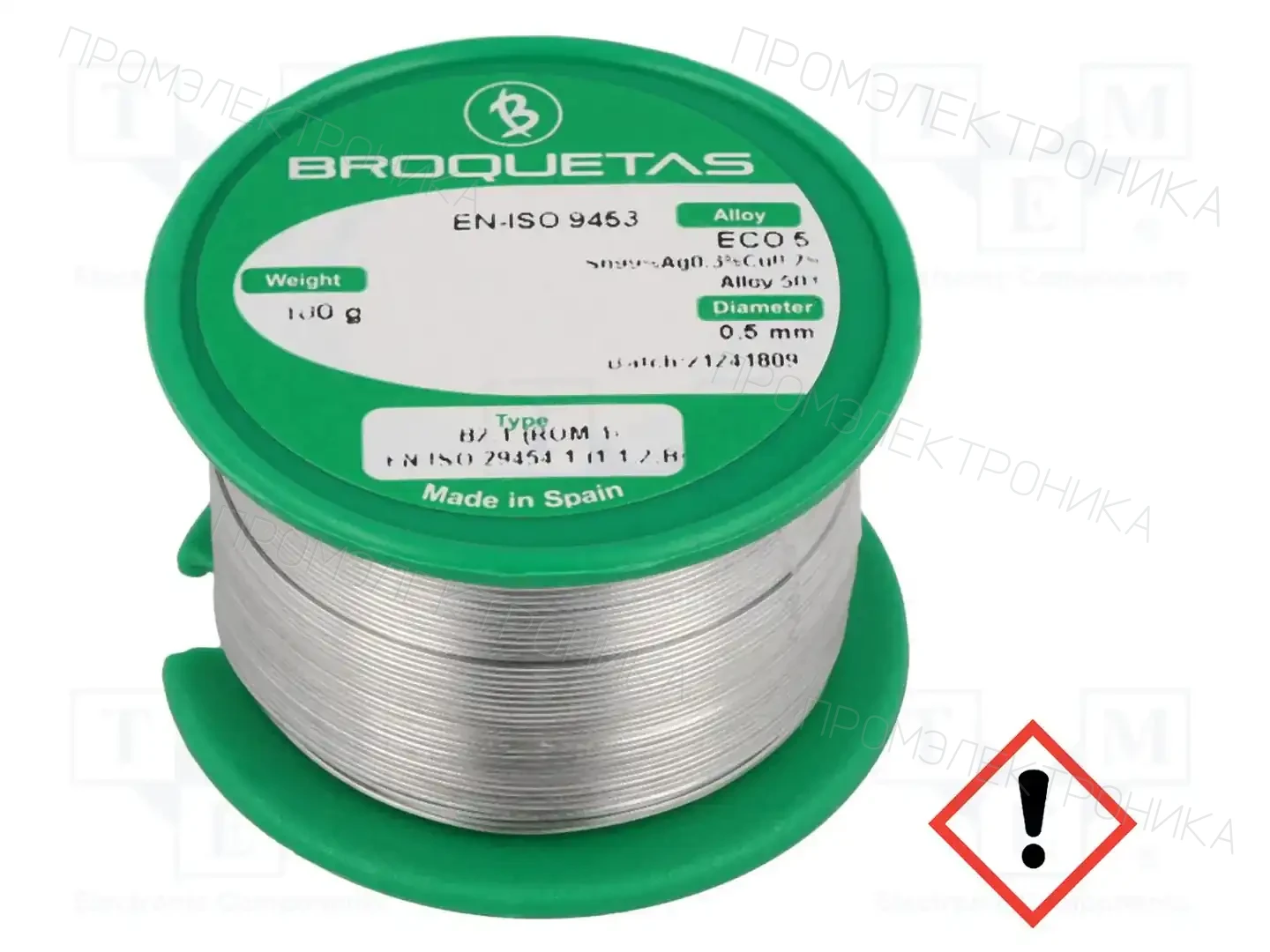 BROQUETAS ECO 5 B2.1 0,5MM 100G — Паяльные провода бессвинцовые