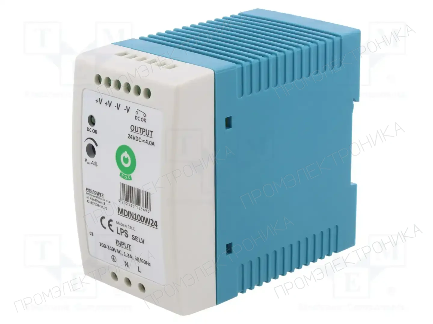 POS POS MDIN100W24 — Блоки питания на DIN-рейку MDIN100W24