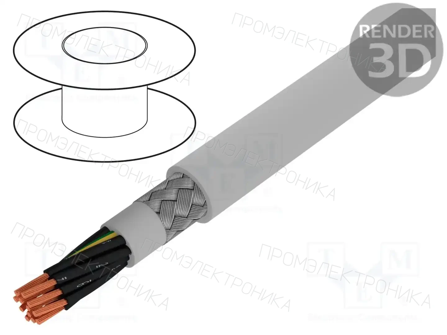 ALPHA WIRE 470121CY GE033 — Провода многожильные экранированные