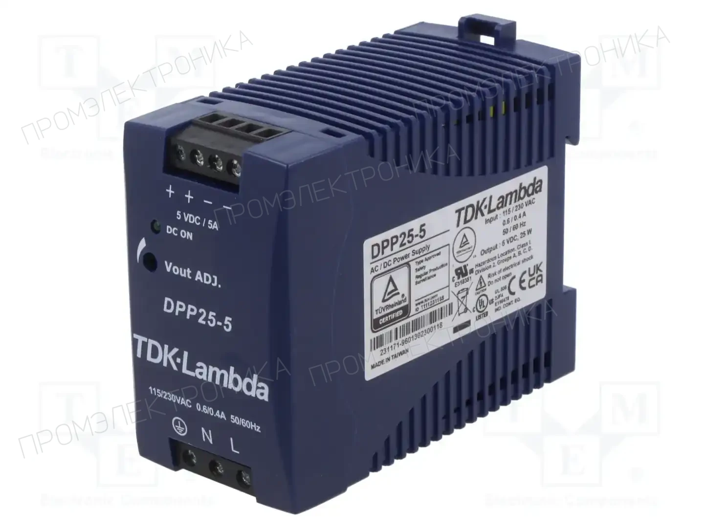 TDK-LAMBDA DPP25-5 — Блоки питания на DIN-рейку