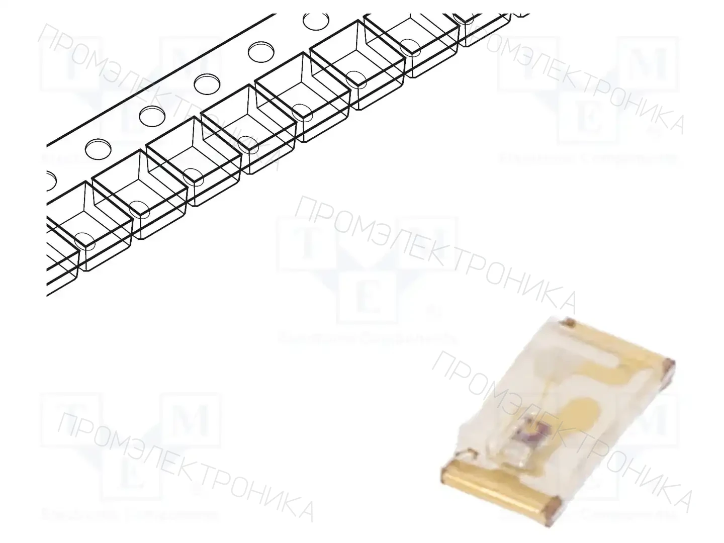 KINGBRIGHT ELECTRONIC KPG-1608SURKC-T — Светодиоды SMD цветные