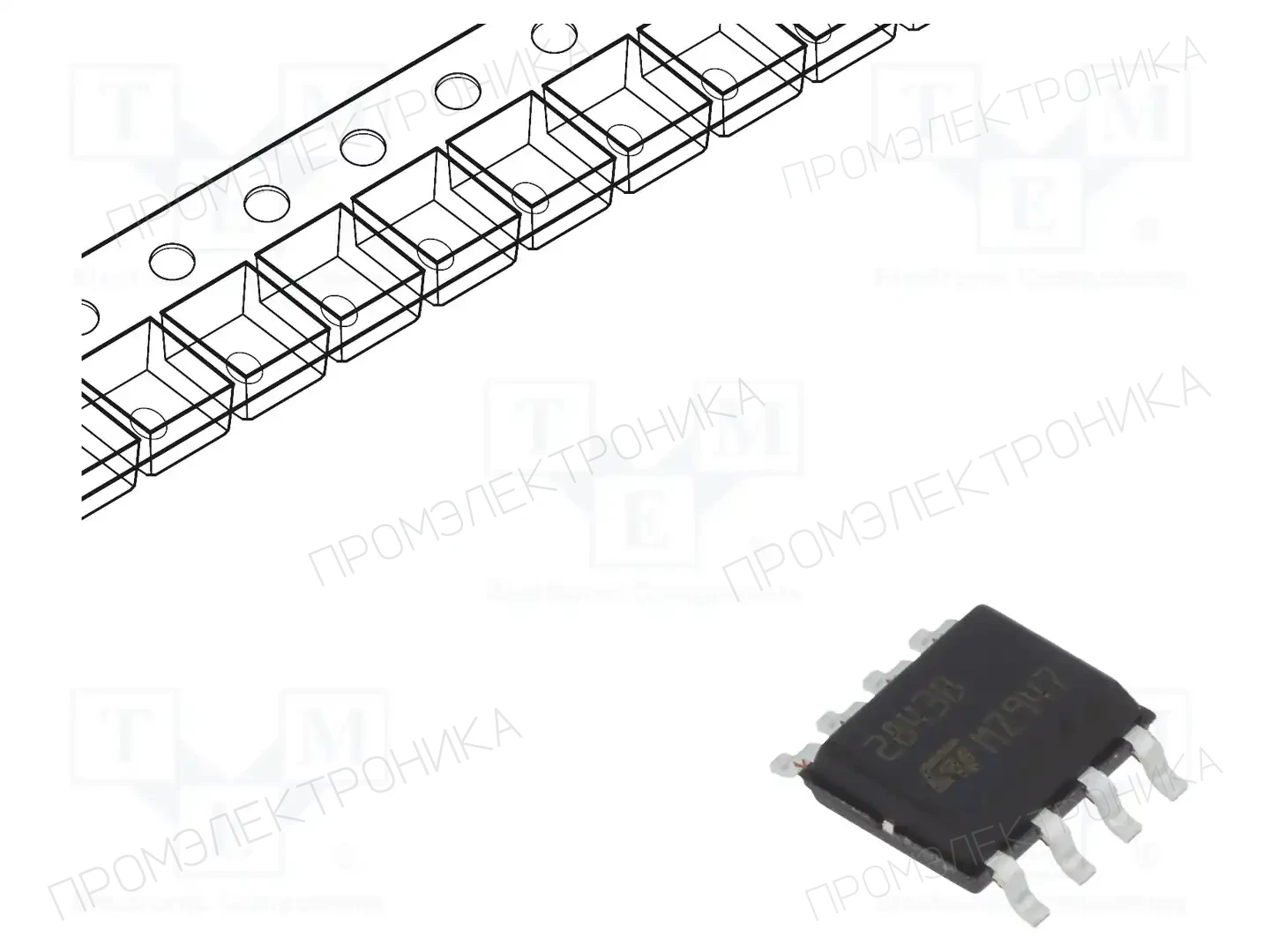STMicroelectronics UC2843BD1013TR — Регуляторы напряжения - микросхемы ШИМ