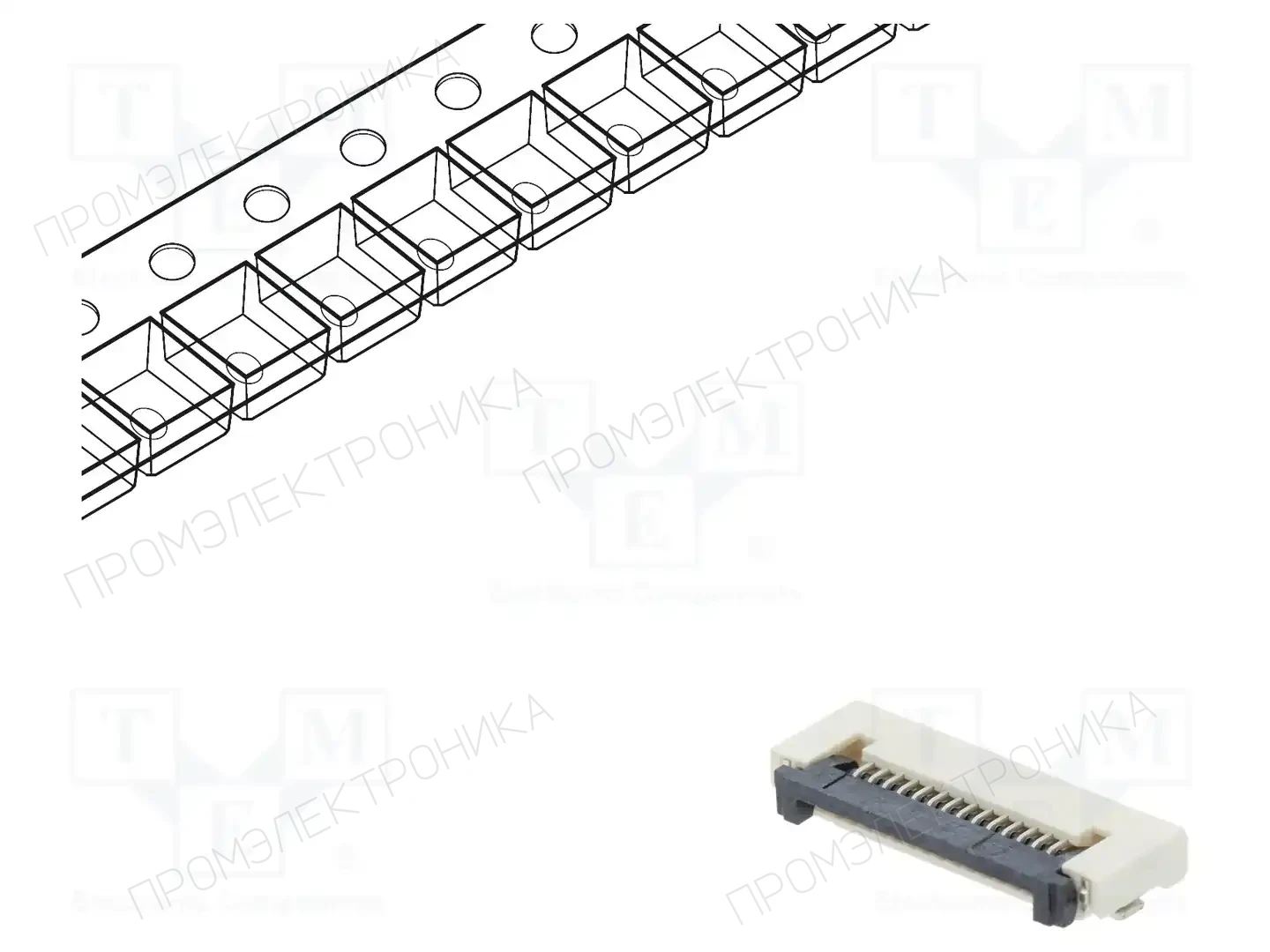 CONNFLY DS1020-12-14VBT1A-R — Разъeмы FFC/FPC растр 0,5мм