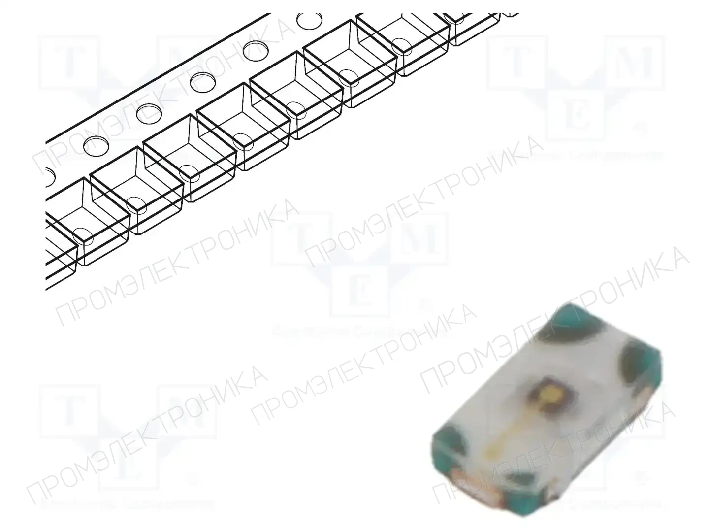 EVERLIGHT 16-219A/Y5C-FQ1R2B/3T — Светодиоды SMD цветные