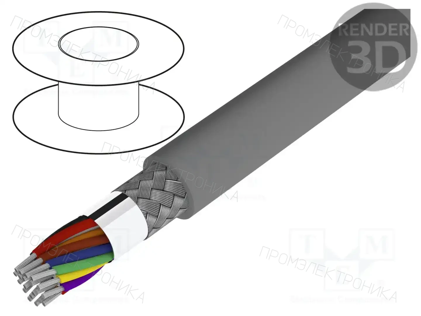 ALPHA WIRE 1728 SL001 — Провода многожильные экранированные