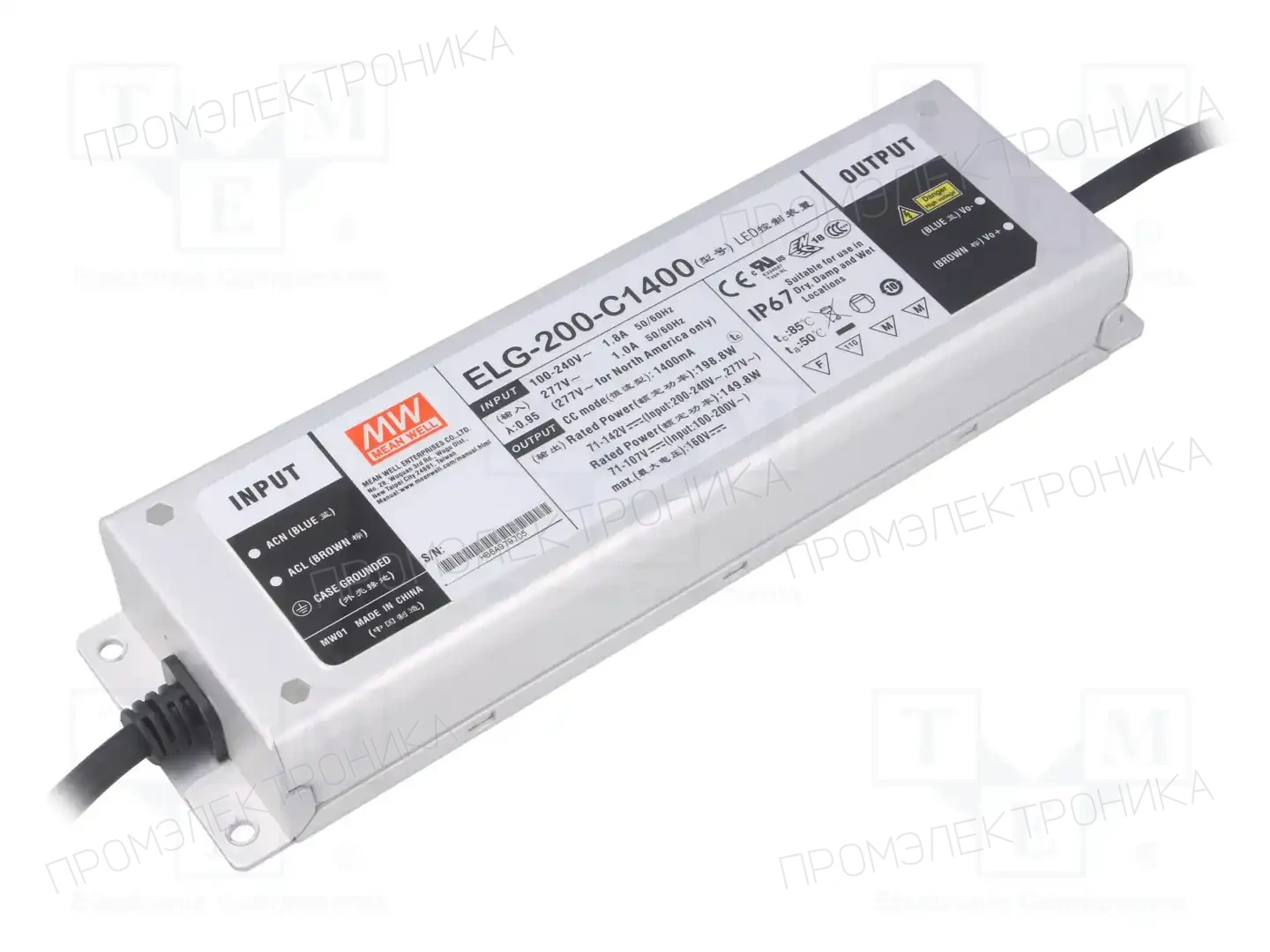 MEAN WELL ELG-200-C1400 — Блоки питания для LED