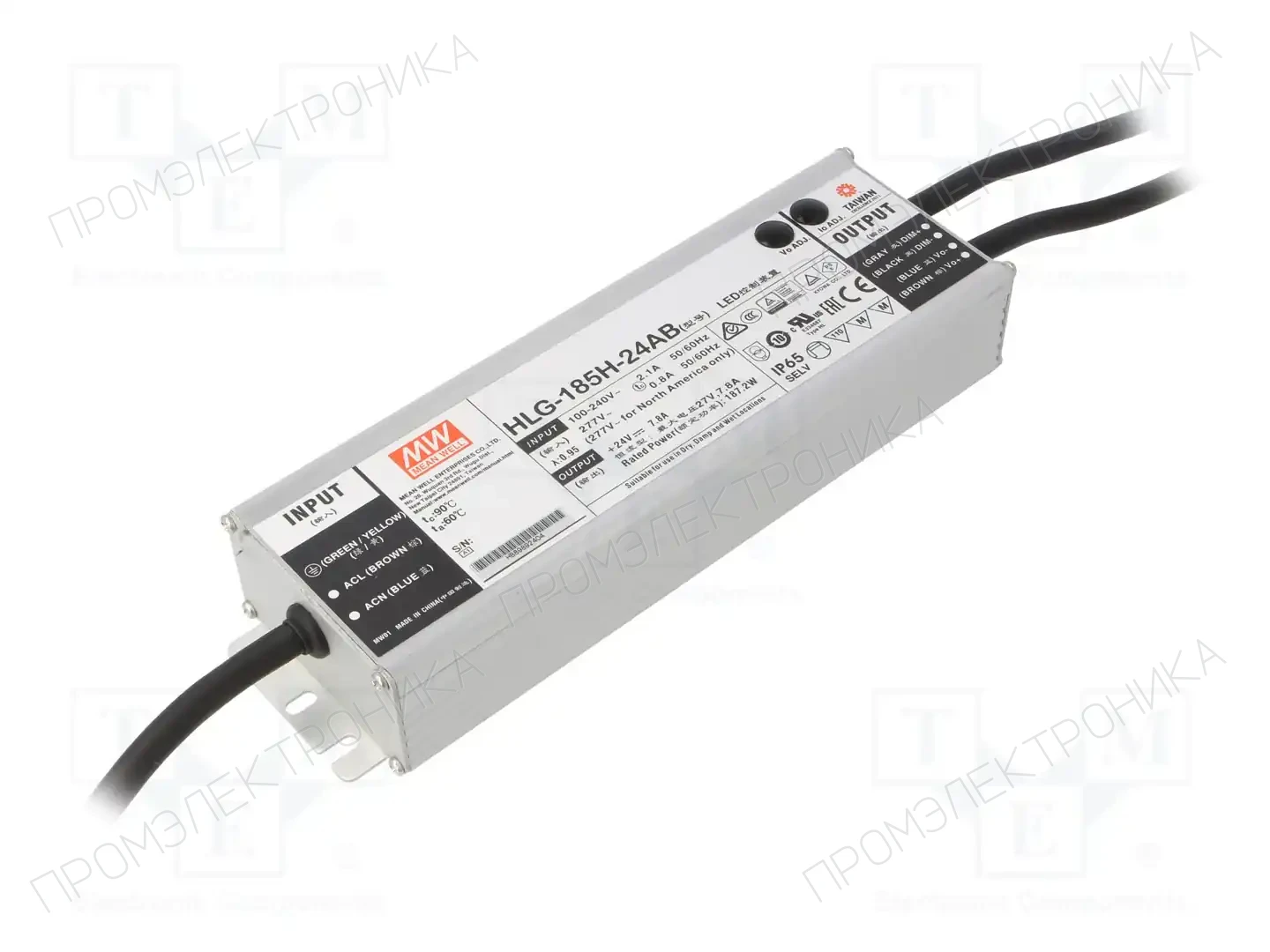 MEAN WELL HLG-185H-24AB — Блоки питания для LED