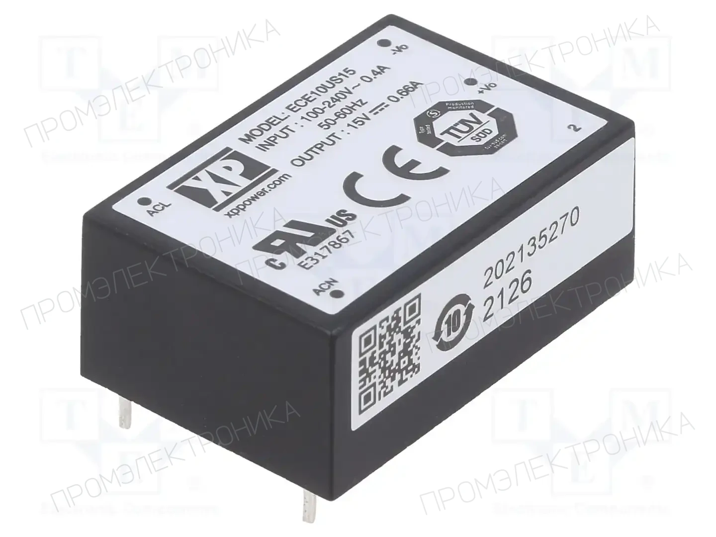 XP POWER ECE10US15 — Преобразователи AC/DC для PCB