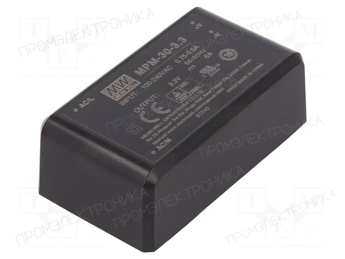 MEAN WELL MPM-30-3.3 — Преобразователи AC/DC для PCB