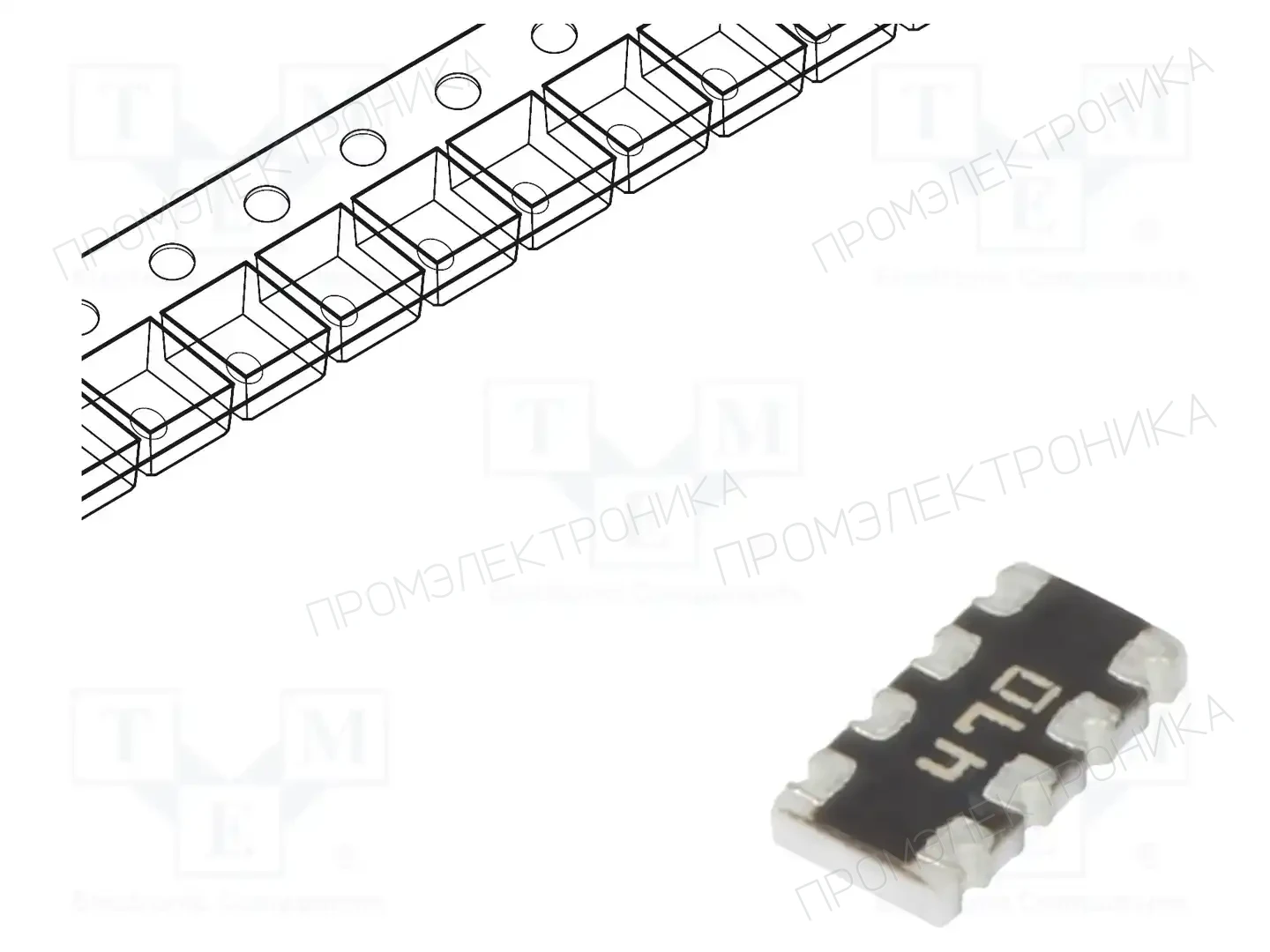 BOURNS CAT16-470J4LF — Резисторные сборки