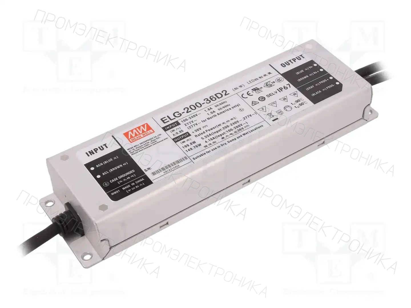 MEAN WELL ELG-200-36D2 — Блоки питания для LED