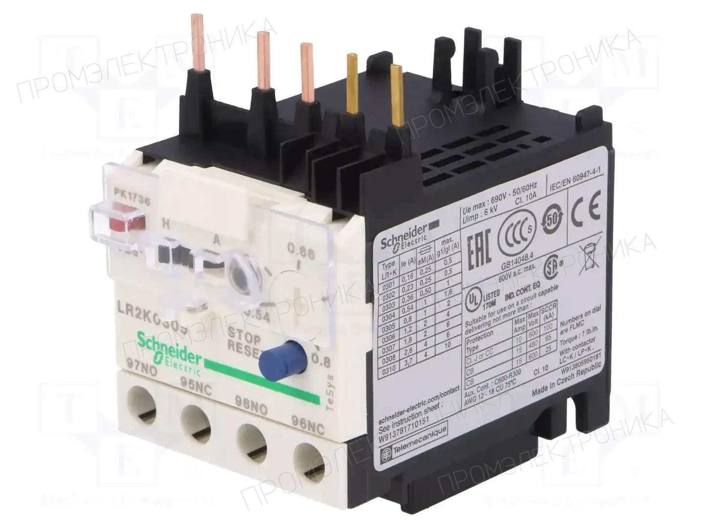 SCHNEIDER ELECTRIC LR2K0305 — Контакторы - дополнительное оборудование