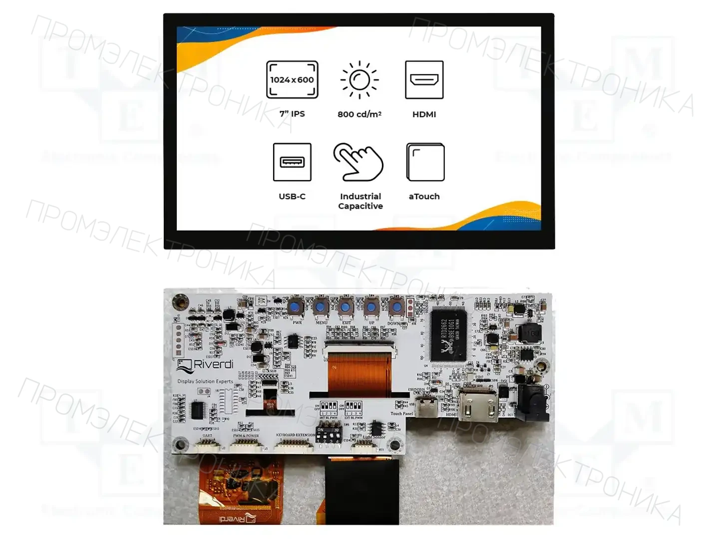 Riverdi SM-RVT70HSHNWCA0 — Интеллигентные дисплеи