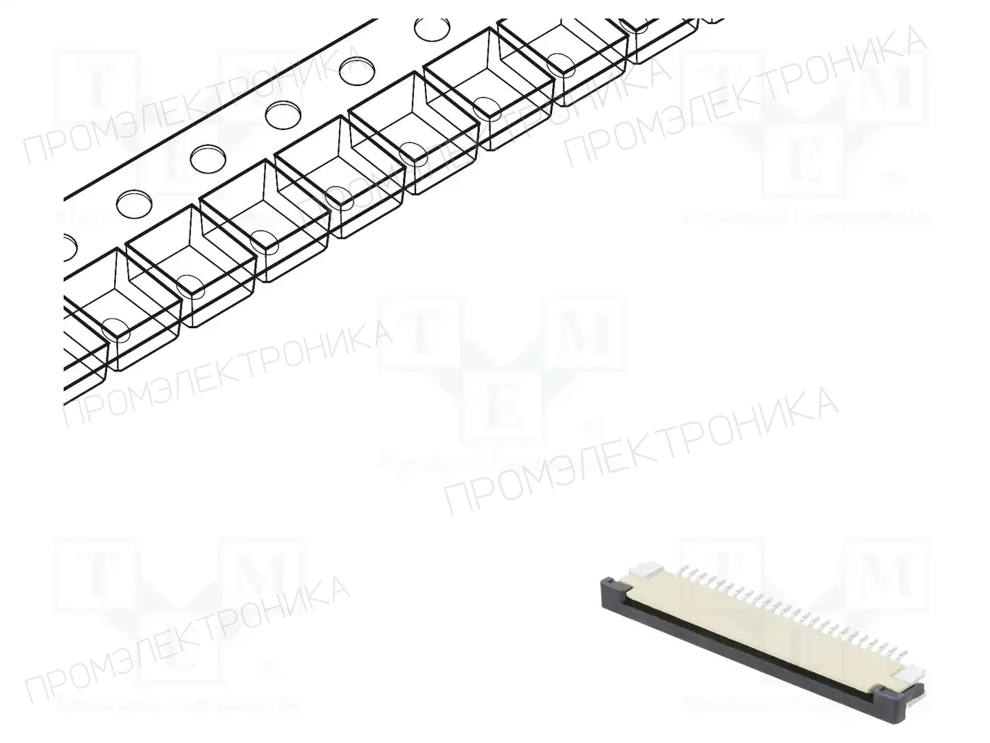 CONNFLY DS1020-07-24VBT1A-R — Разъeмы FFC/FPC растр 1,00мм