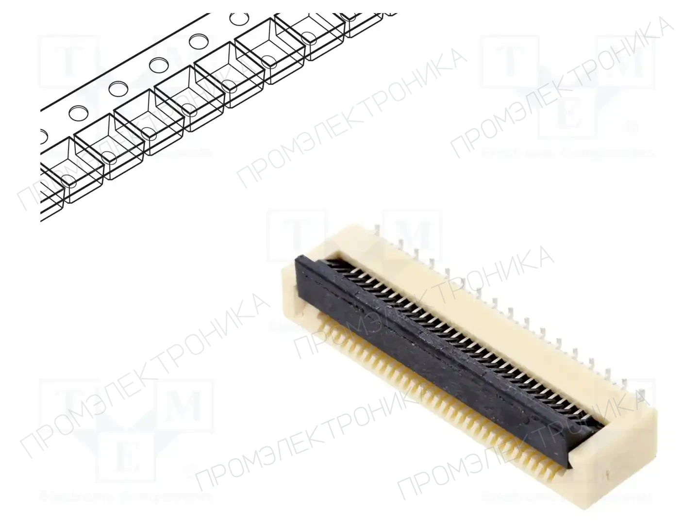 GCT FFC2A36-30-0-T-R — Разъeмы FFC/FPC растр 0,5мм