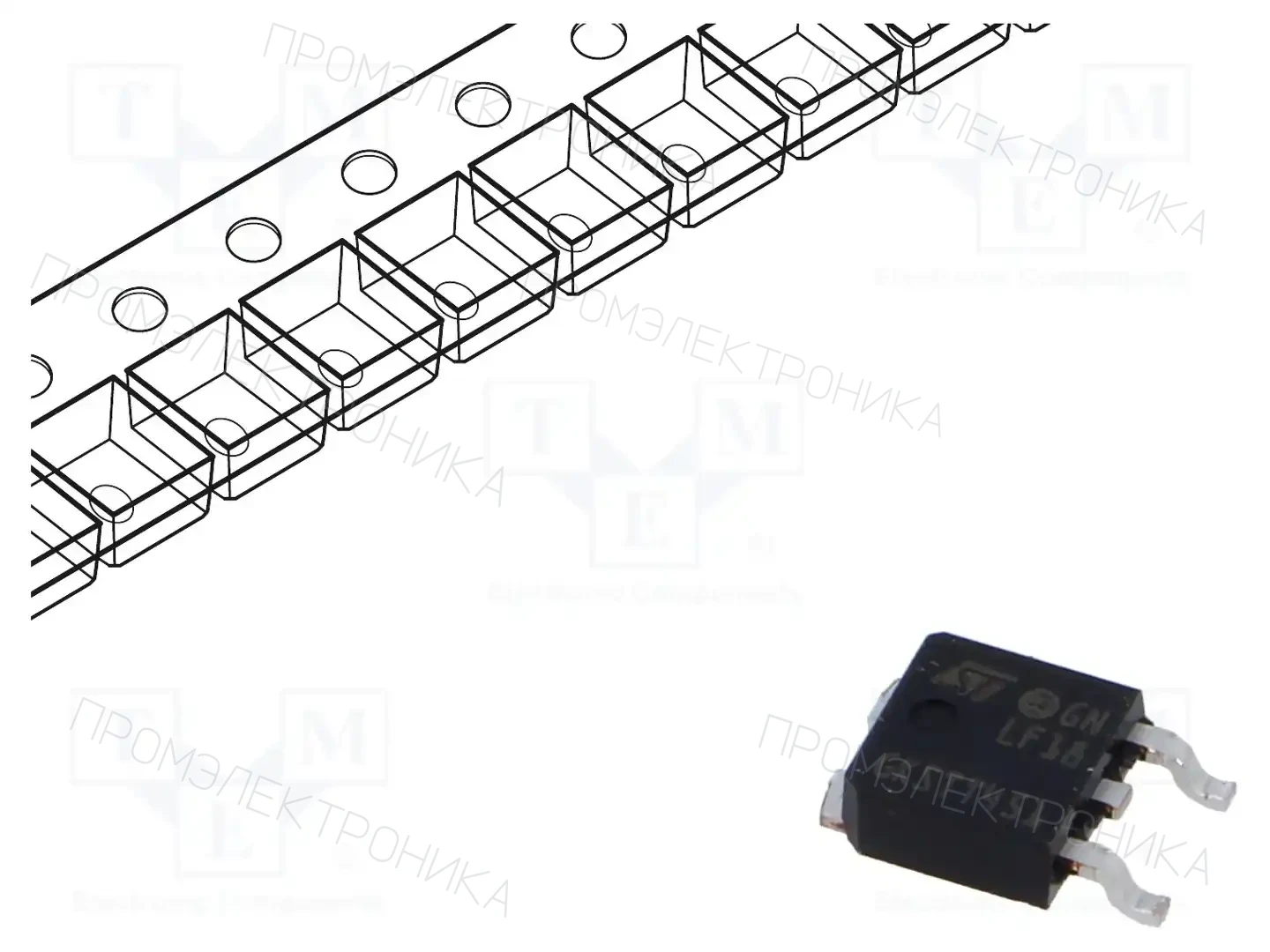 STMicroelectronics LF18CDT-TR — Стабилизаторы напряжения нерегулир. LDO