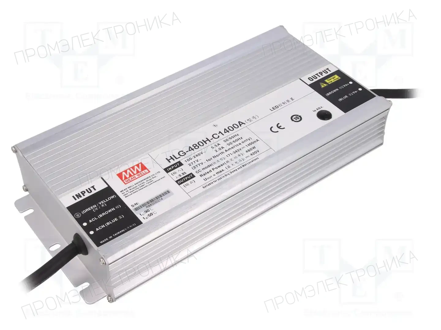 MEAN WELL HLG-480H-C1400A — Блоки питания для LED