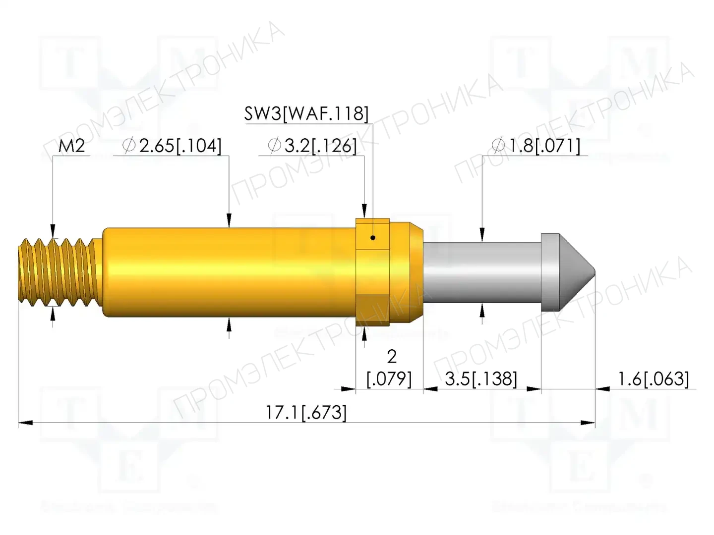 INGUN GKS-913 308 230 R 0802 M — Измерительные щупы