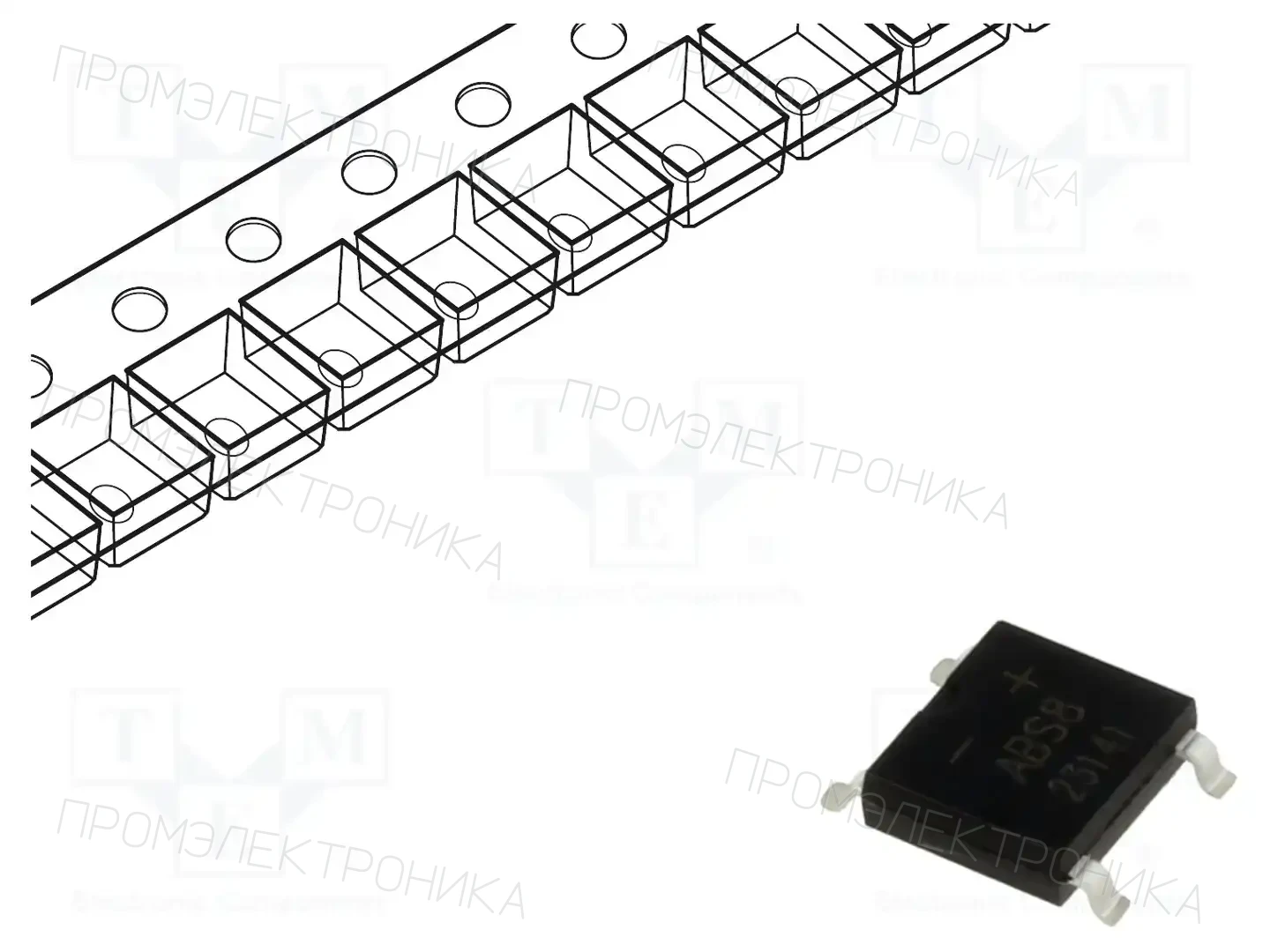 SMC DIODE SOLUTIONS ABS8TR — Однофазные мосты диодные SMD/THT
