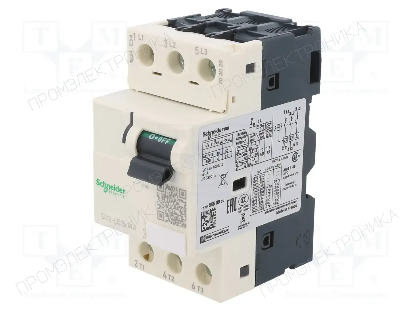 SCHNEIDER ELECTRIC GV2LE16 — Выключатели двигательные