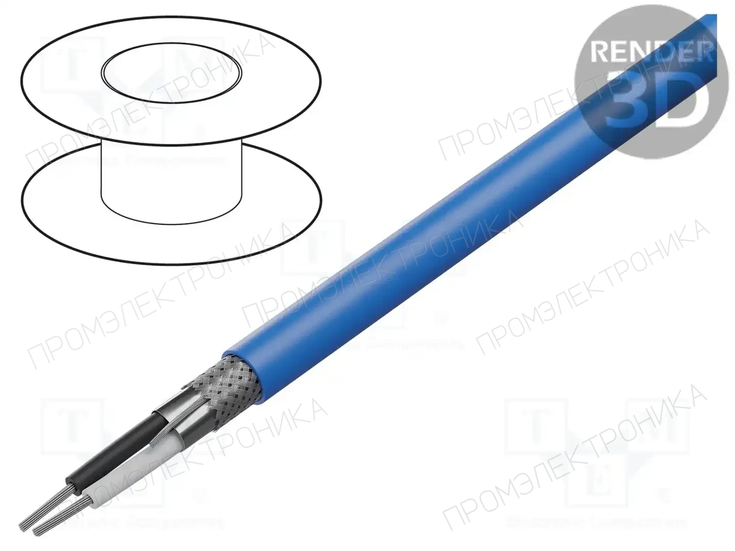 ALPHA WIRE 5121C BL001 — Провода многожильные экранированные