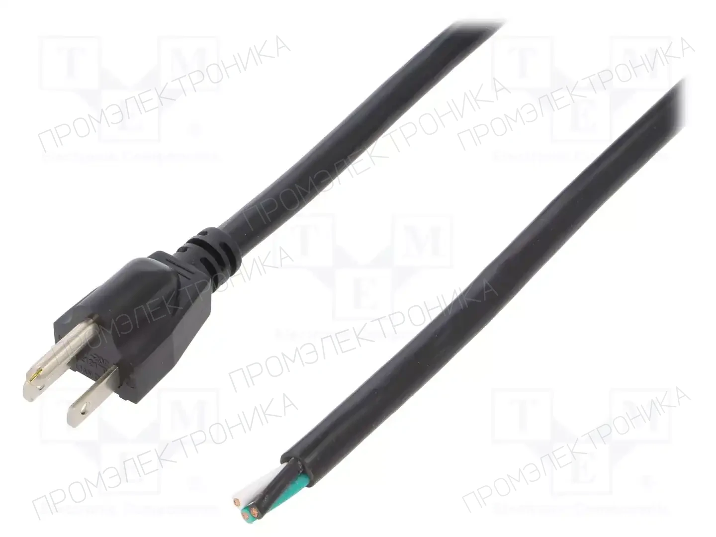 LIAN DUNG LT-202 SJT 14/3 105C BLK 5M END CUT — Кабели питания компьютерные и универс