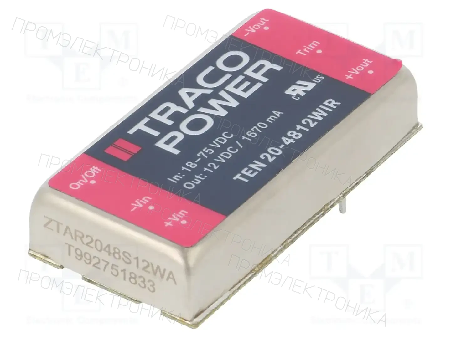 TRACO POWER TEN 20-4812WIR — Преобразователи DC/DC