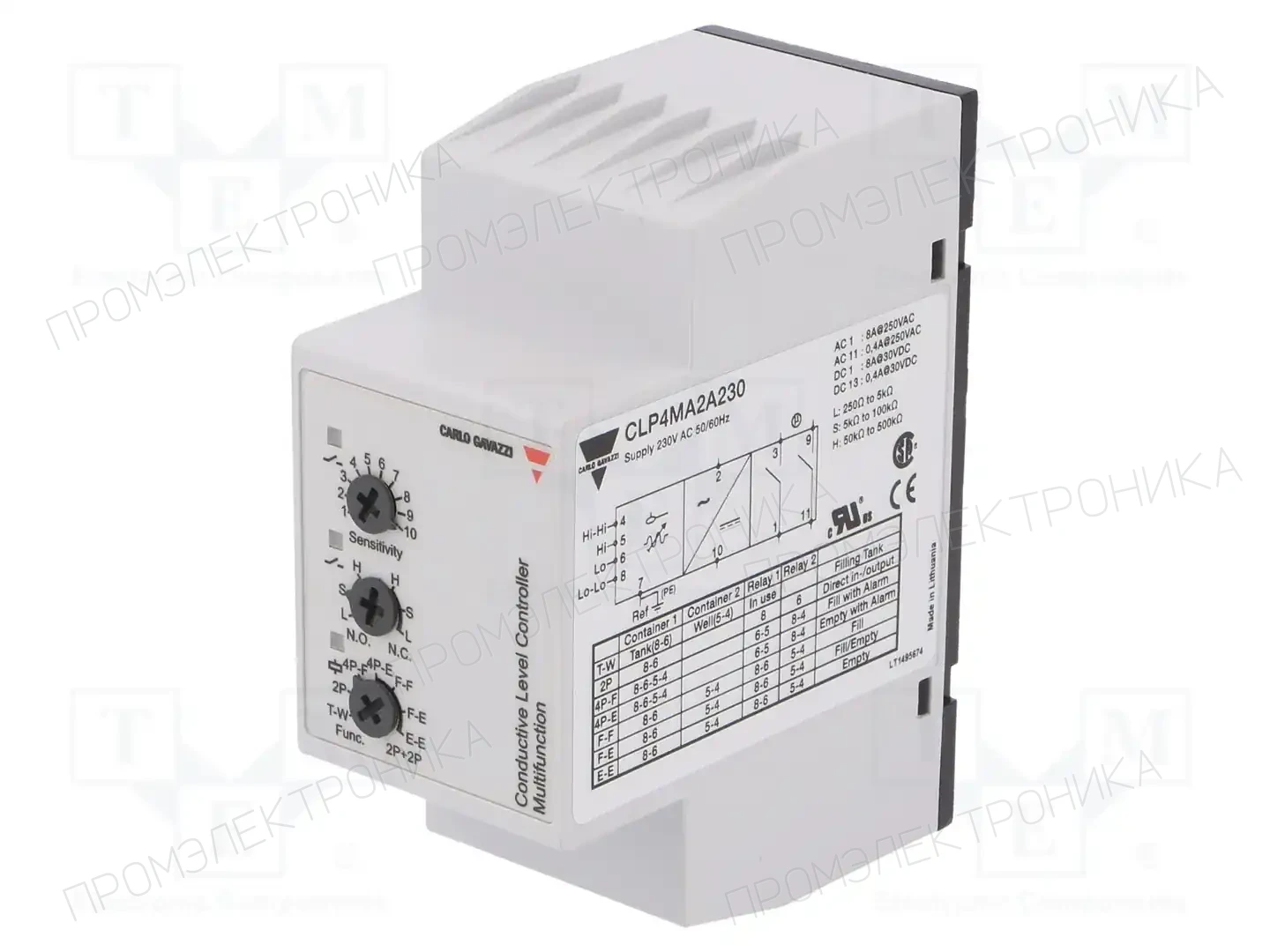 CARLO GAVAZZI CLP4MA2A230 — Контрольные реле