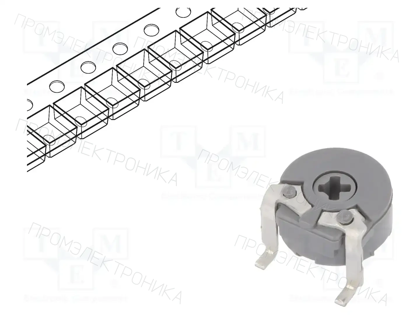 PIHER PS6KV50-105A3030-I- — Потенциометры SMD однооборотные