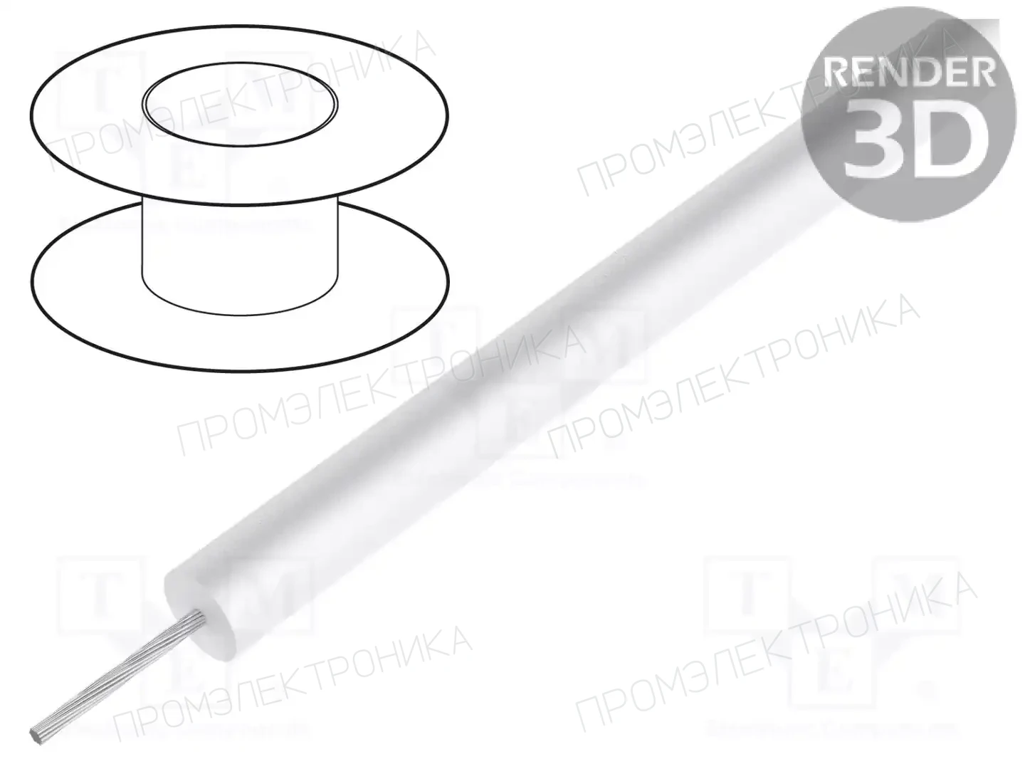 ALPHA WIRE 39X2205 WH005 — Провода силиконовые одножильные