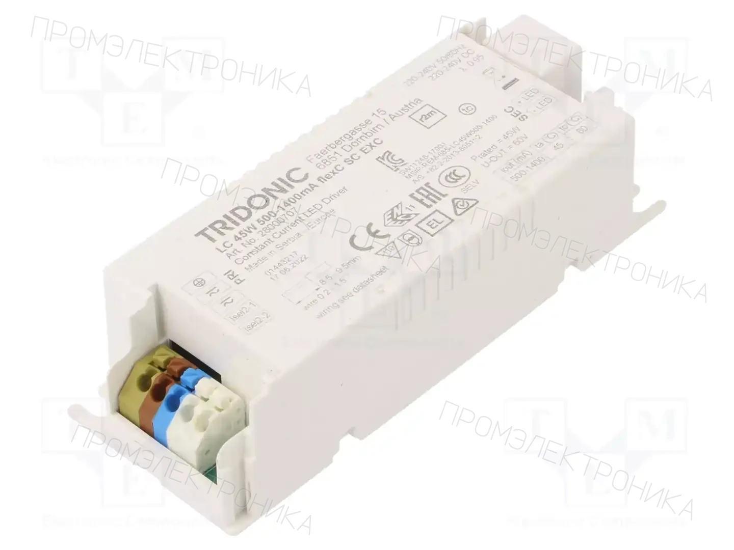 TRIDONIC LC 45 W 500–1400 MA FLEXC SC EXC — Блоки питания для LED