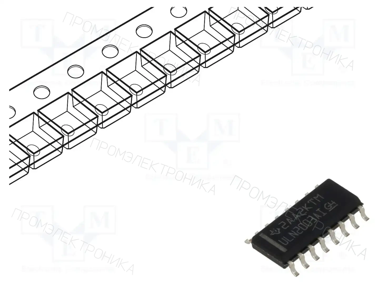 Texas Instruments ULN2003AIDR — Драйверы - микросхемы