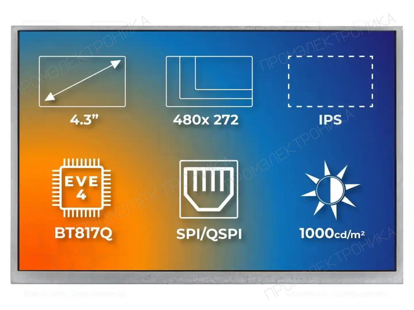 Riverdi SM-RVT43HLBNWN00 — Интеллигентные дисплеи