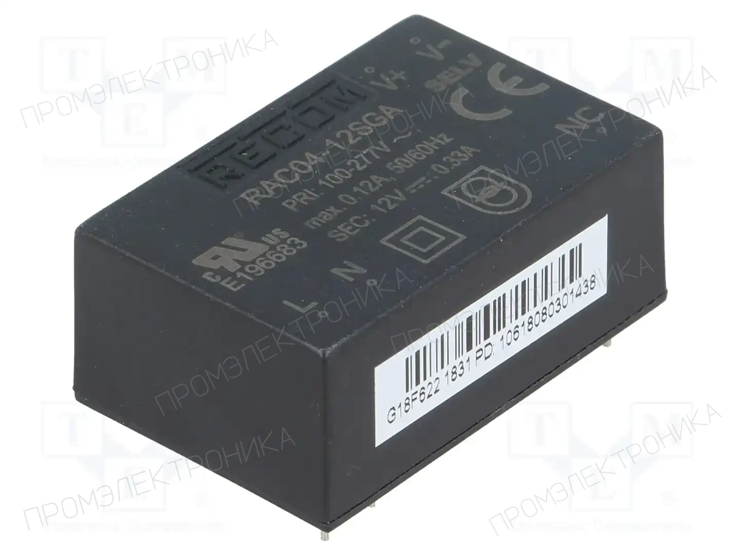 RECOM RAC04-12SGA — Преобразователи AC/DC для PCB