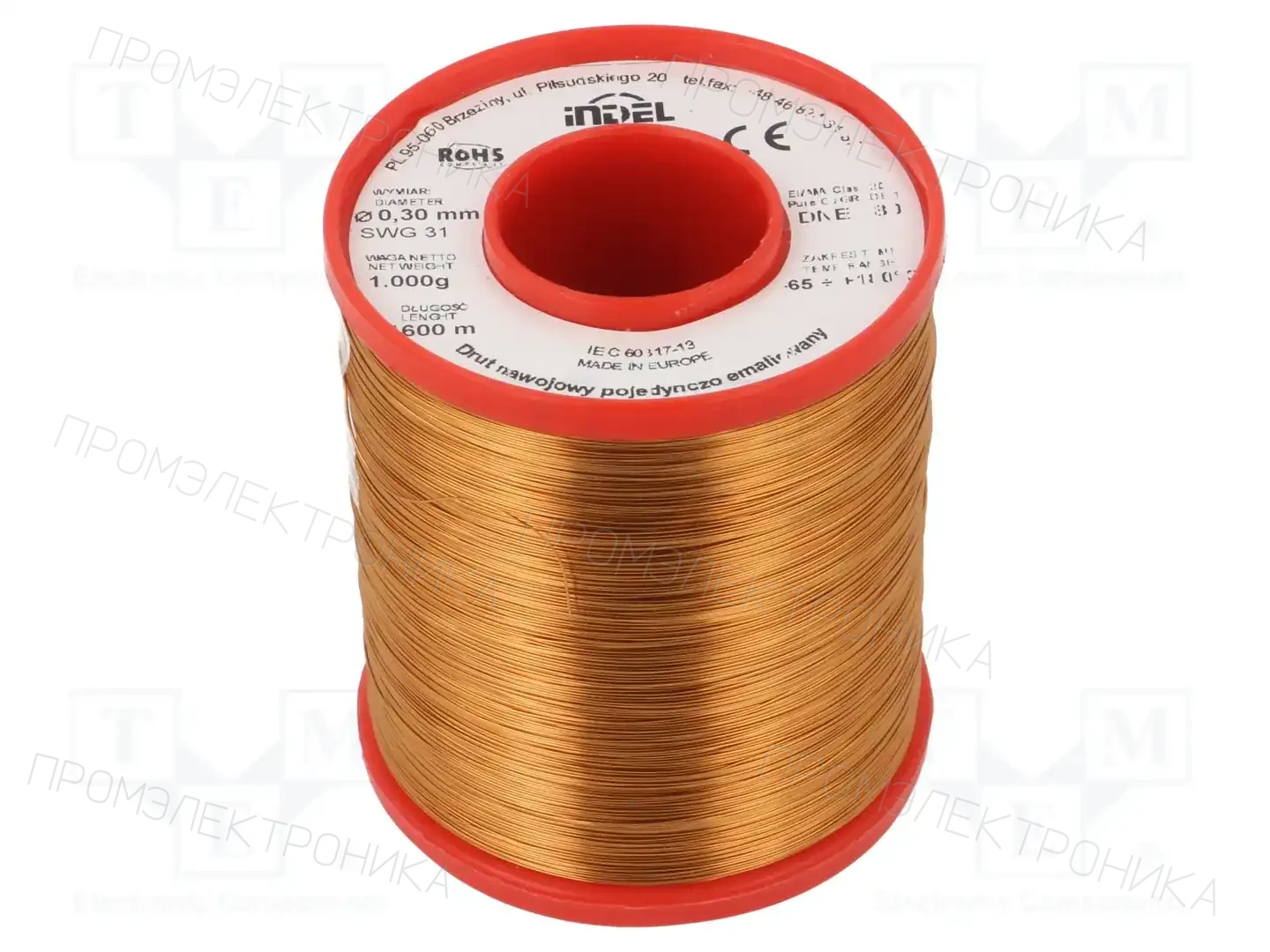 INDEL DNE0,30-1KG — Проволока обмоточная