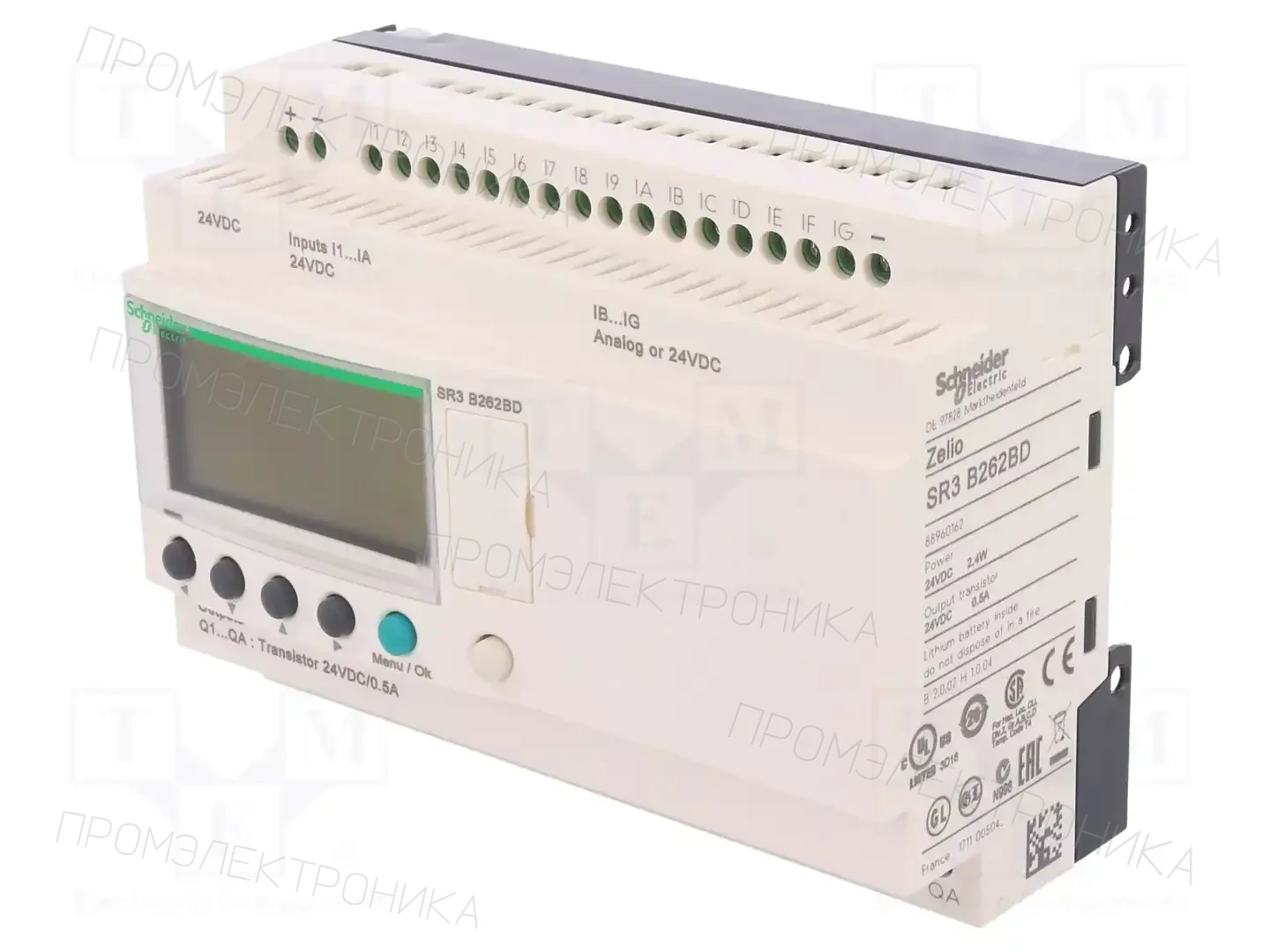 SCHNEIDER ELECTRIC SR3B262BD — Реле прогр. основные модули