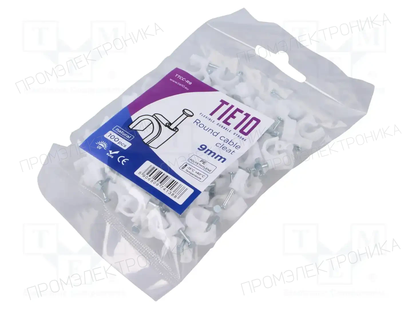 TIE10 TTCC-R9W — Держатели, скобы для кабелей