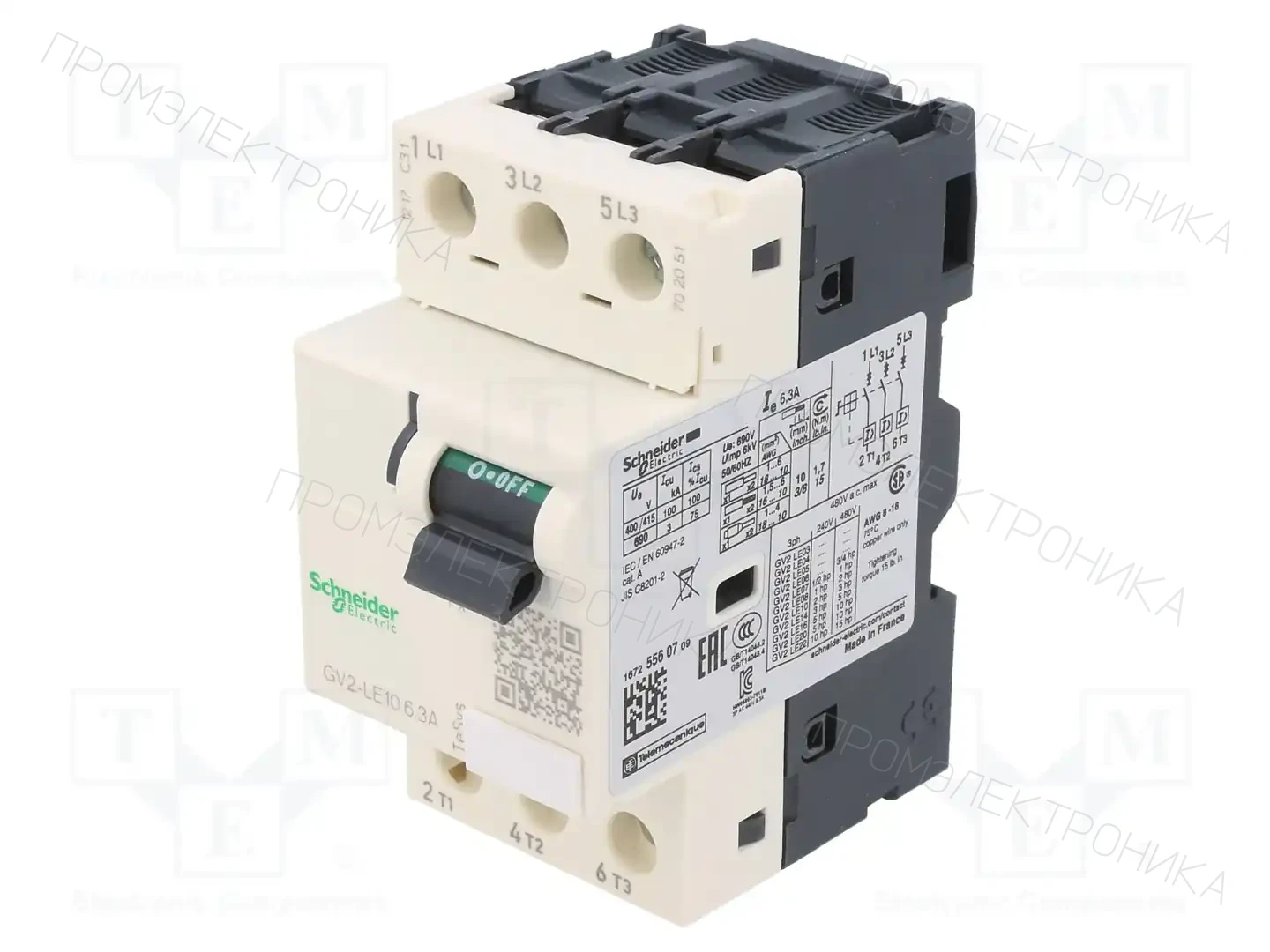 SCHNEIDER ELECTRIC GV2LE10 — Выключатели двигательные