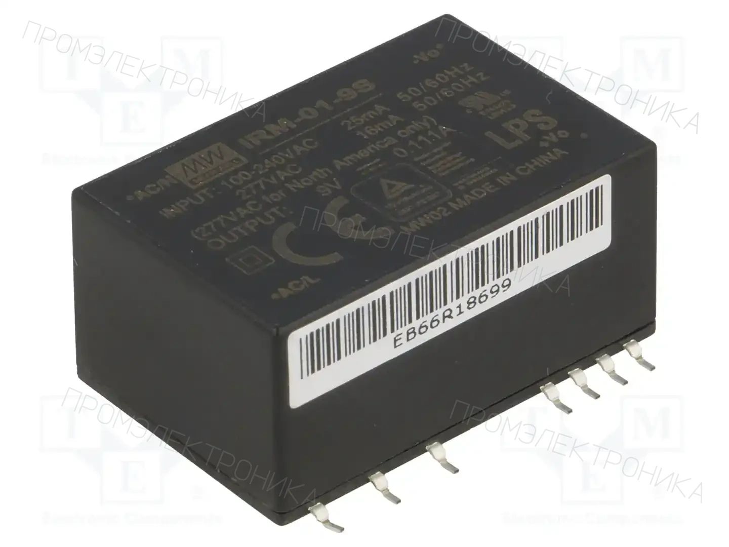 MEAN WELL IRM-01-9S — Преобразователи AC/DC для PCB