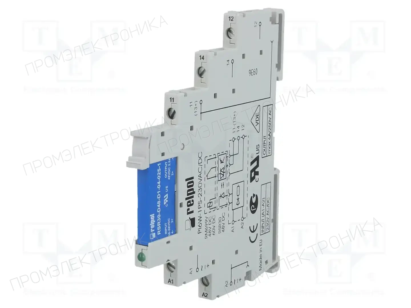 RELPOL PIR6W-1PS-230VAC/DC-C — Реле электромагн. - наборы