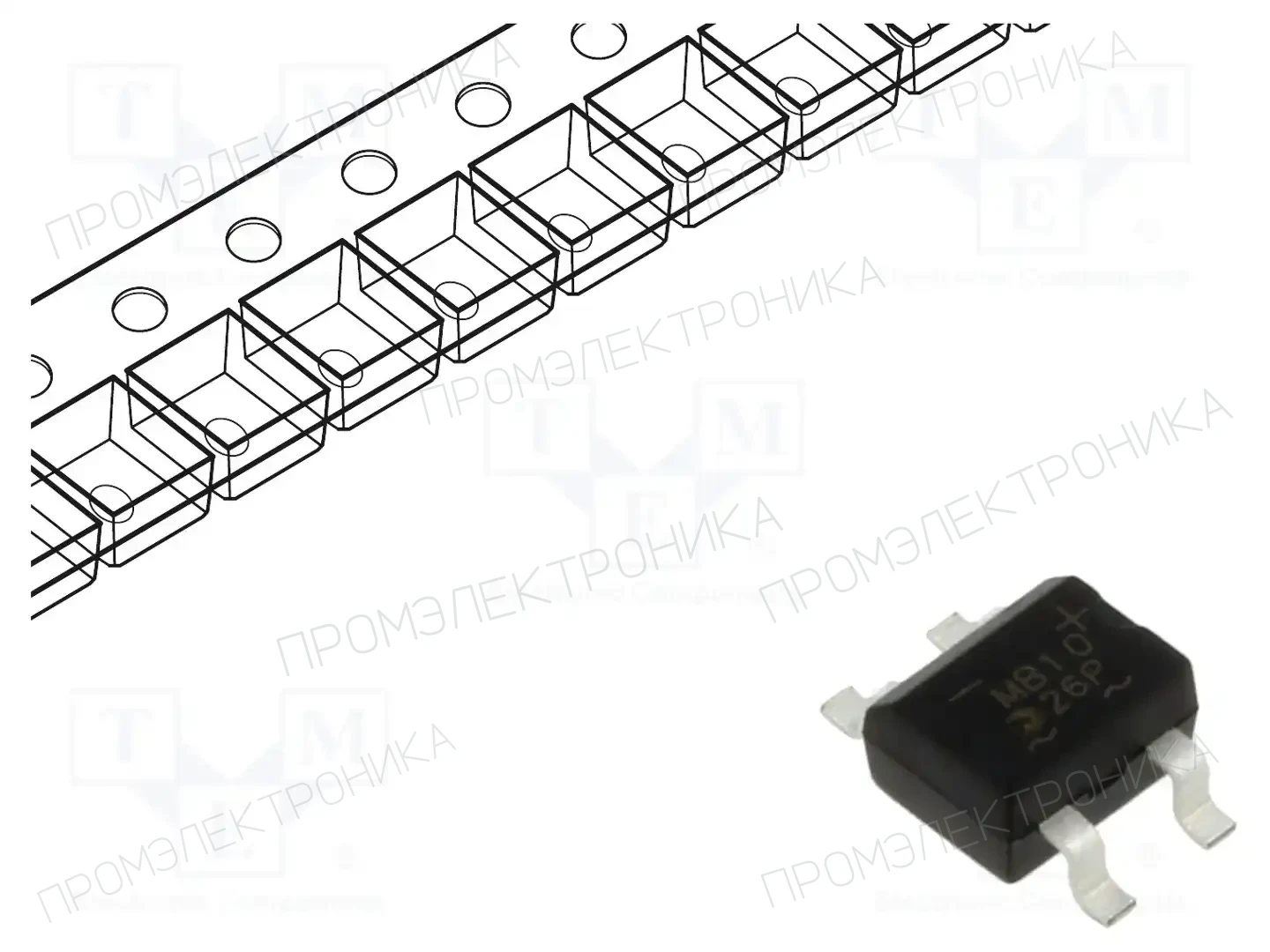 FAGOR MB10SA TR — Однофазные мосты диодные SMD/THT