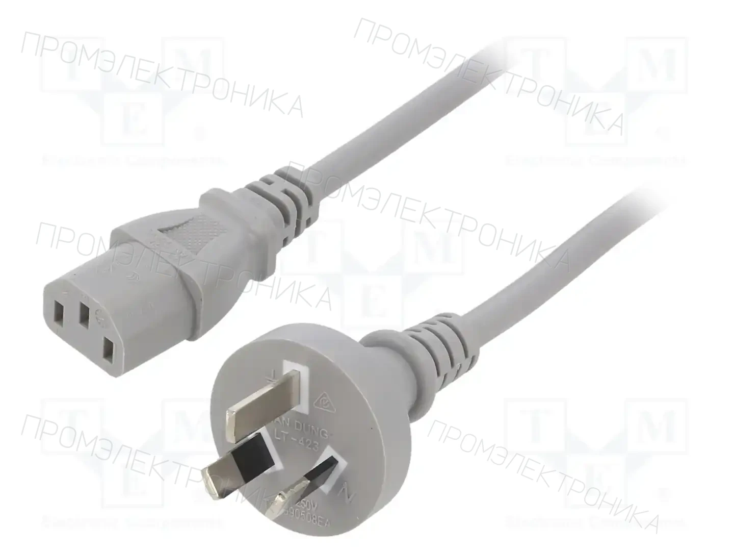 LIAN DUNG LT-423+501 H05VV-F 3X1.0 GRY 1M — Кабели питания компьютерные и универс