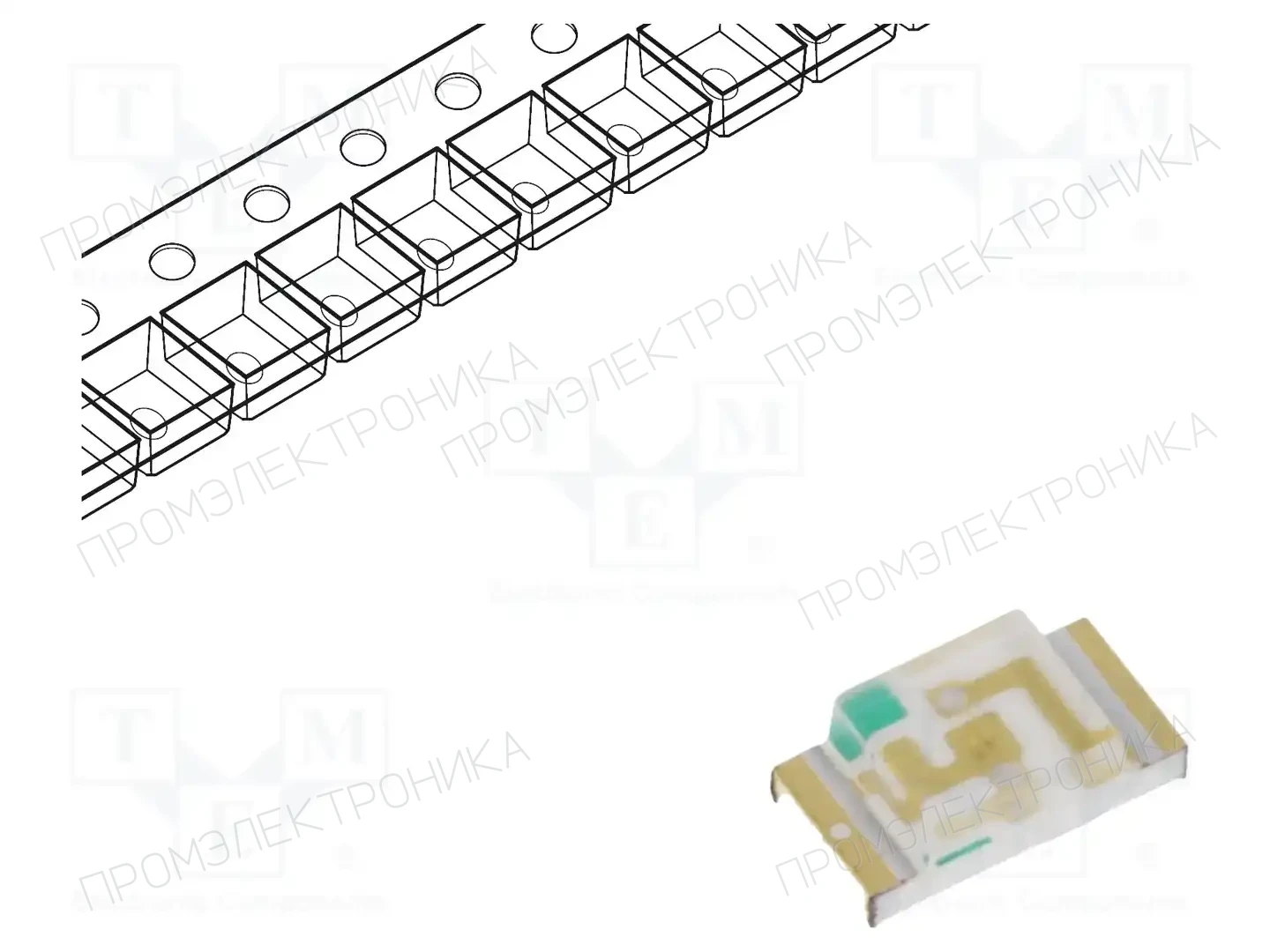 KINGBRIGHT ELECTRONIC KP-3216QBC-D — Светодиоды SMD цветные