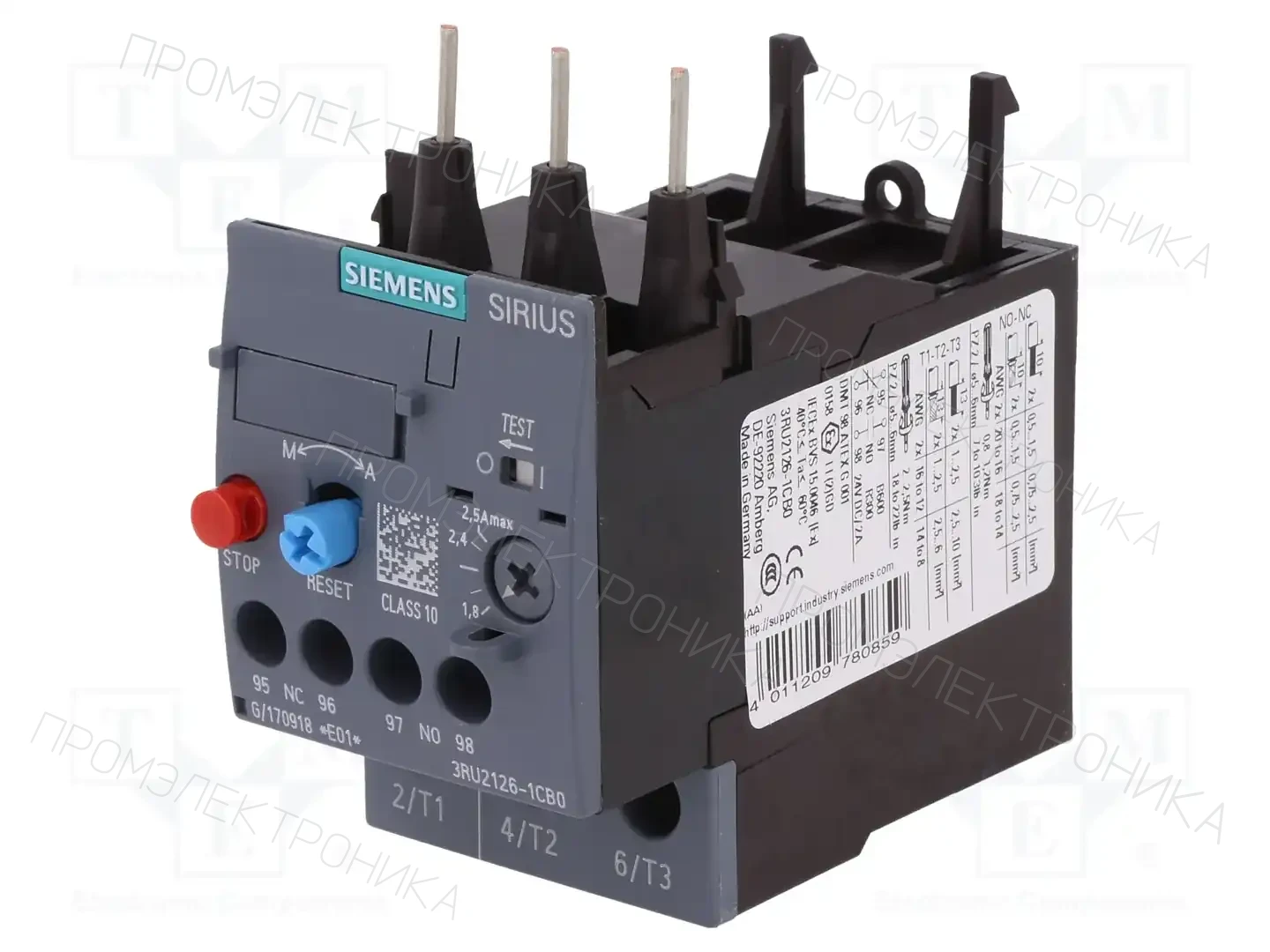 SIEMENS 3RU2126-1CB0 — Контакторы - дополнительное оборудование