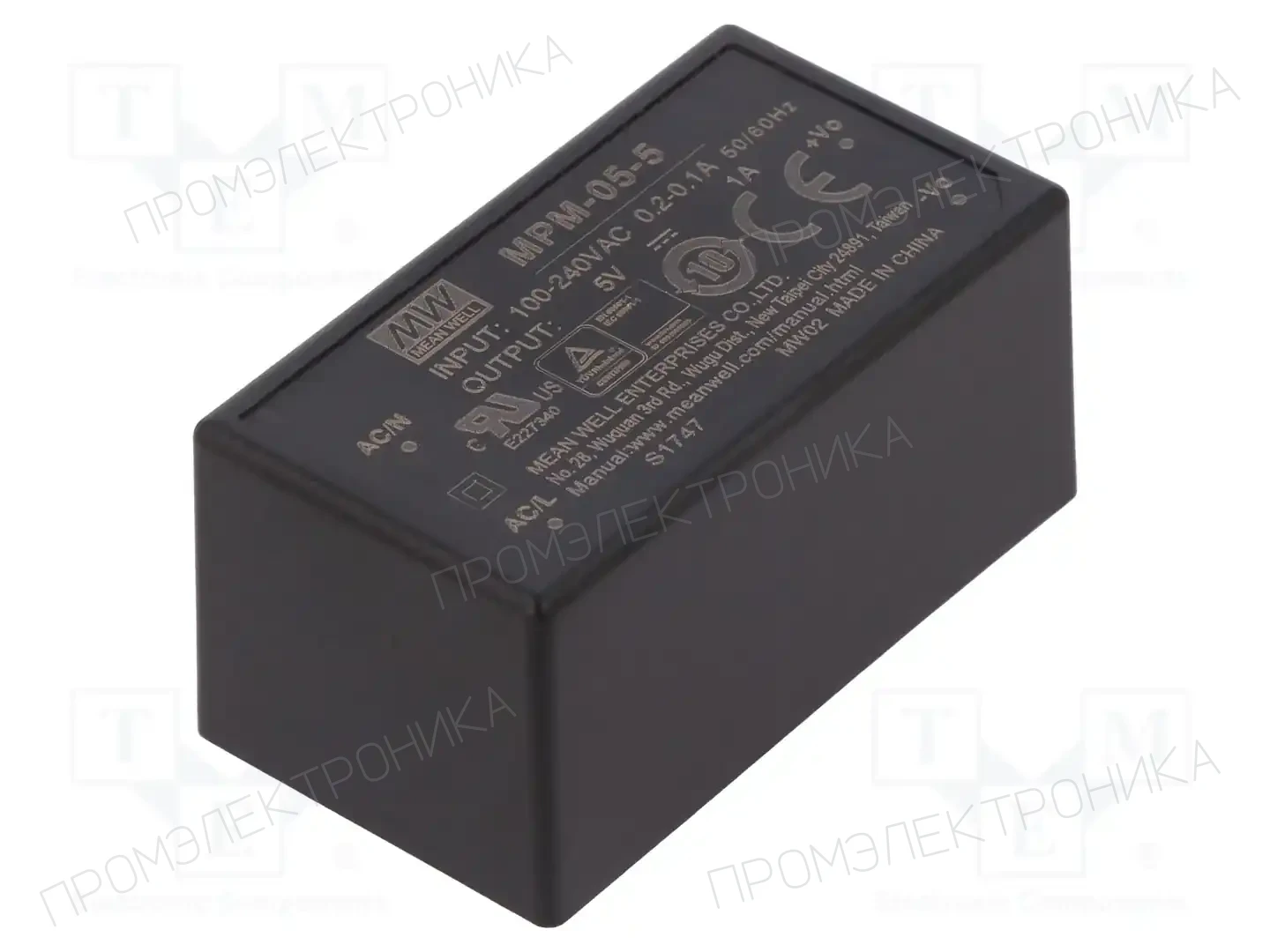 MEAN WELL MPM-05-5 — Преобразователи AC/DC для PCB