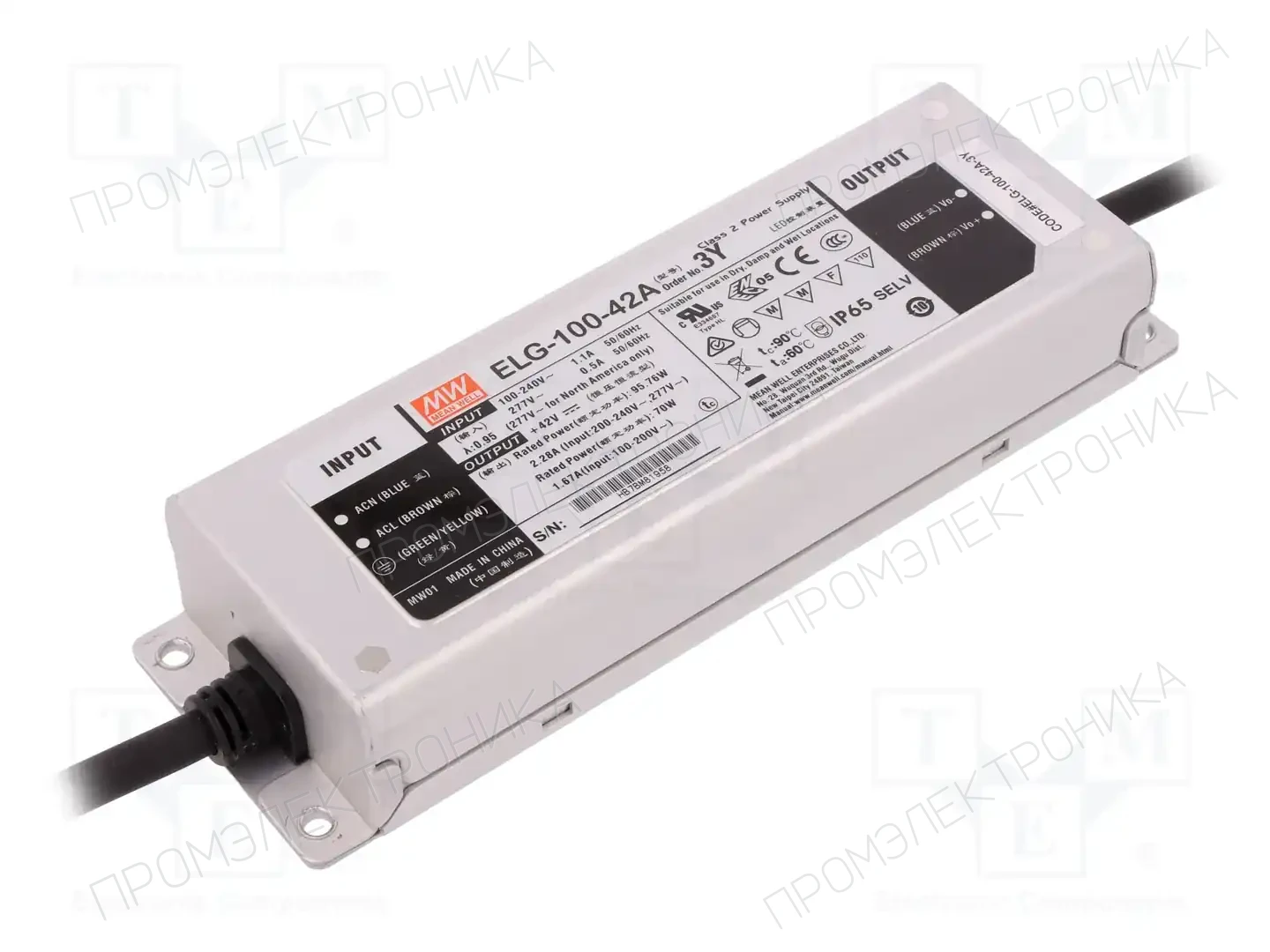 MEAN WELL ELG-100-42A-3Y — Блоки питания для LED