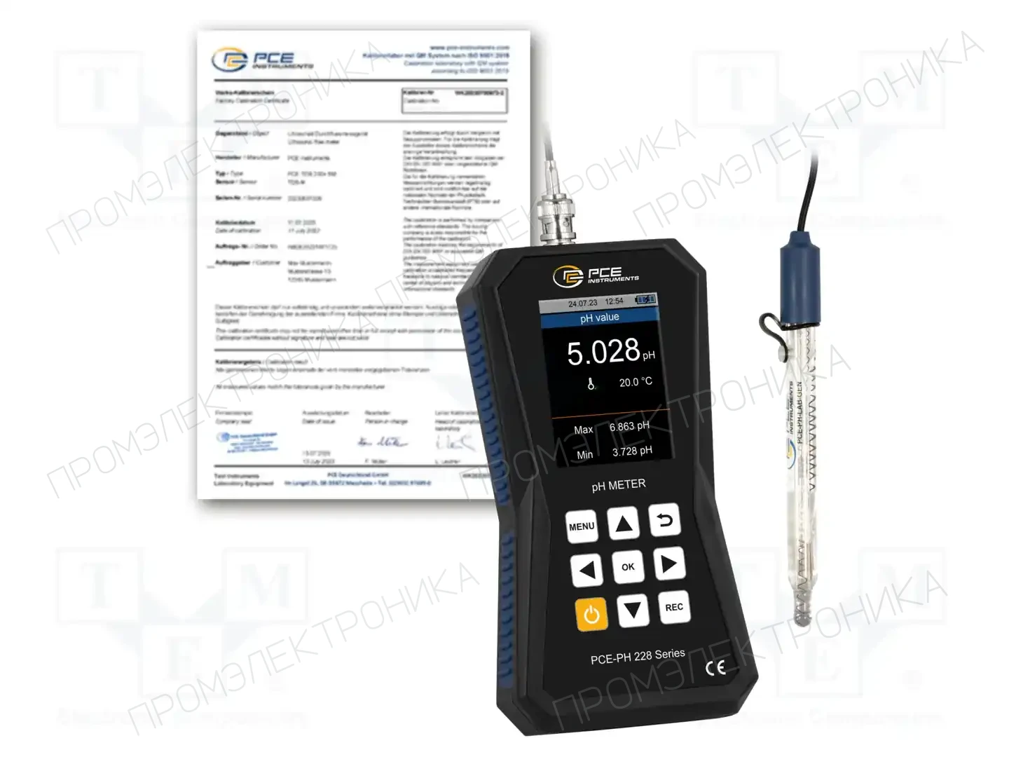PCE INSTRUMENTS PCE-PH 228LAB-GEN-ICA — Измерители и тестеры pH
