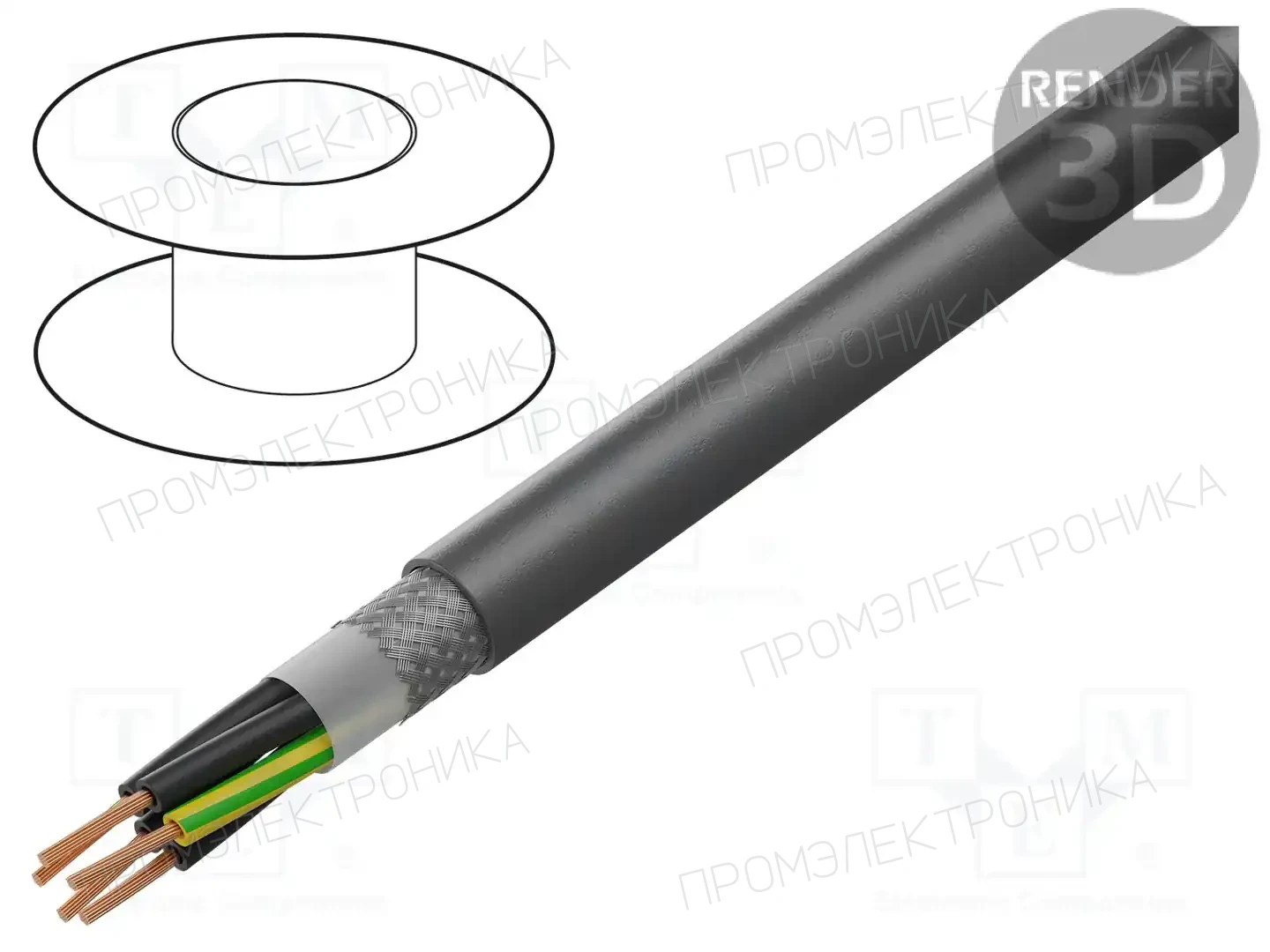 ALPHA WIRE 470055CY GE432 — Провода многожильные экранированные