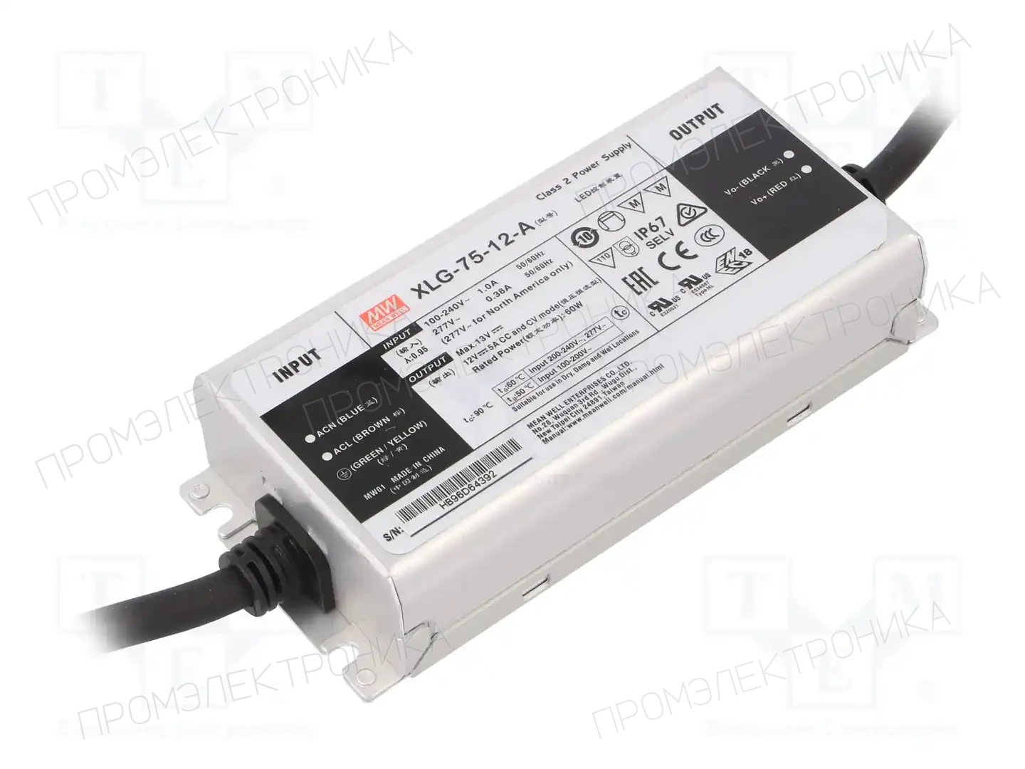 MEAN WELL XLG-75-12-A — Блоки питания для LED